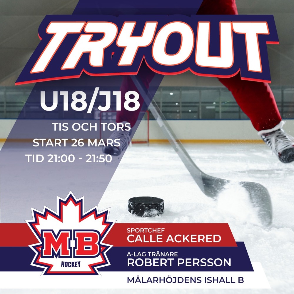 Tryout J18 för säsongen 2026/2027